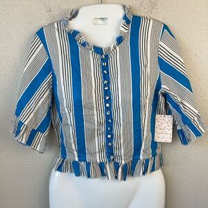 NWT Free People Button Down Top Size M